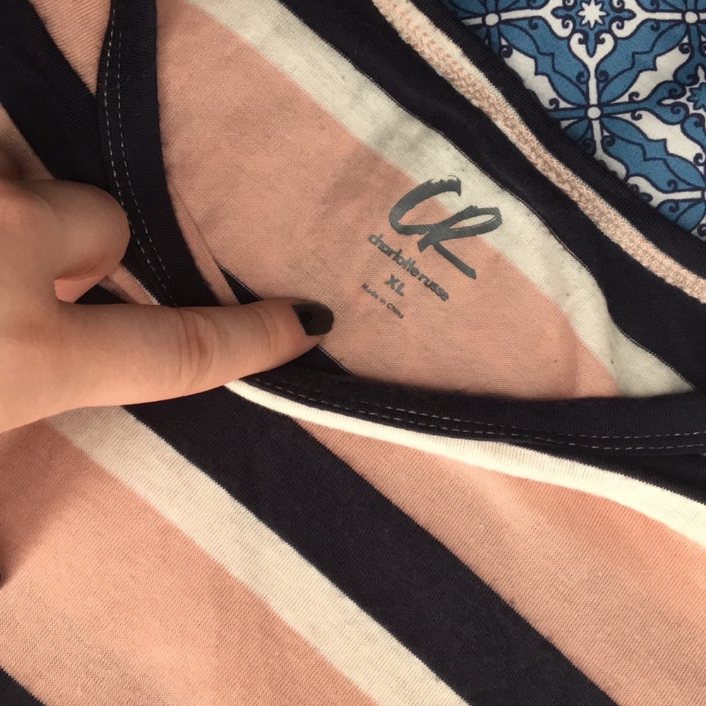Striped Cropped Long Sleeve - Picture 2 of 2